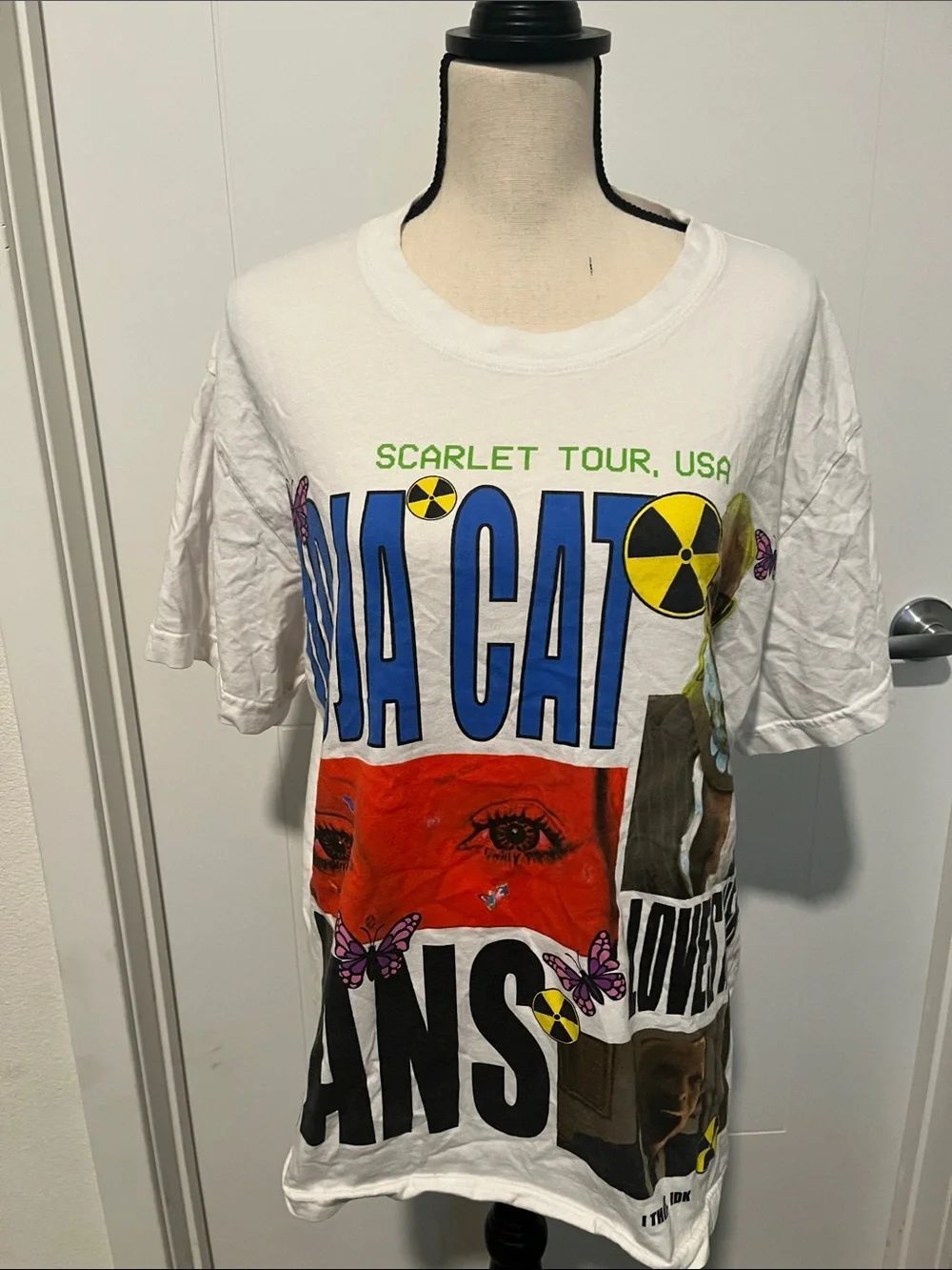 Doja Cat Loves Her Fans White Graphic Short Sleeve Shirt Concert Festival Music